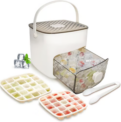 Devareon®🧊Portable Ice Maker with Lid and Storage Box (48 cubes)