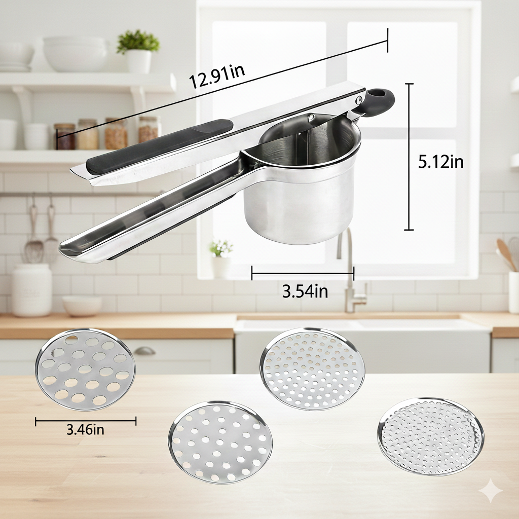 Devareon ®Stainless Steel Potato Ricer