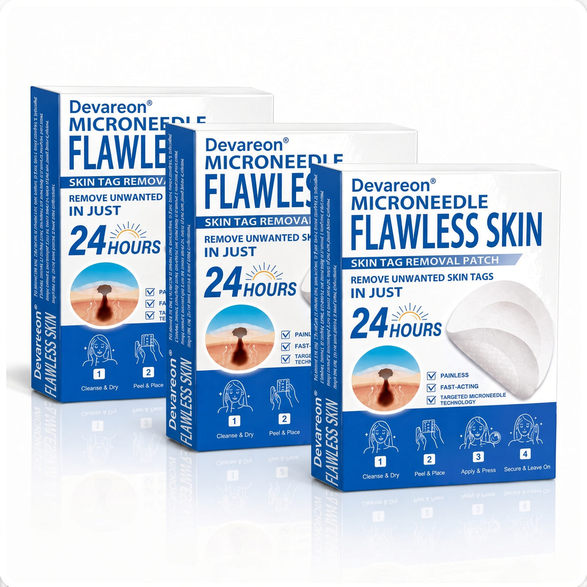 🌿Botanical Microneedle Hydrocolloid Patches — Targeted At-Home Skincare for Small Areas of Concern | For Moles, Acne, Flat Warts, Skin Tags, Wrinkles, Scars & Blemishes| Devareon®