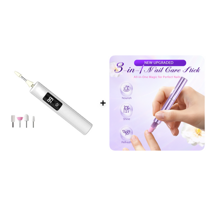 🥳2026 HOT SALE💅50% OFF! Professional Electric Nail Polisher – Smooths thick nails, Multiple heads for shaping & buffing---Devareon®