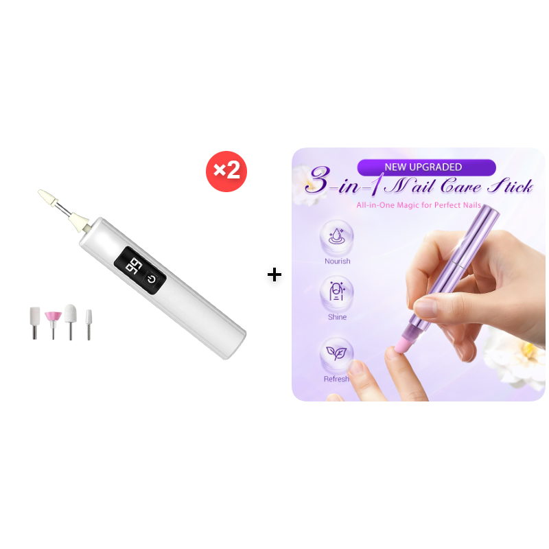 🥳2026 HOT SALE💅50% OFF! Professional Electric Nail Polisher – Smooths thick nails, Multiple heads for shaping & buffing---Devareon®
