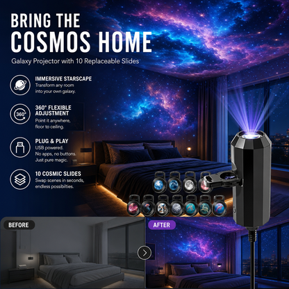 Devareon®2026 HOT SALE🥳💞Plug-and-Play HD Galaxy Projector Night Light🥳50,000+ Happy Users