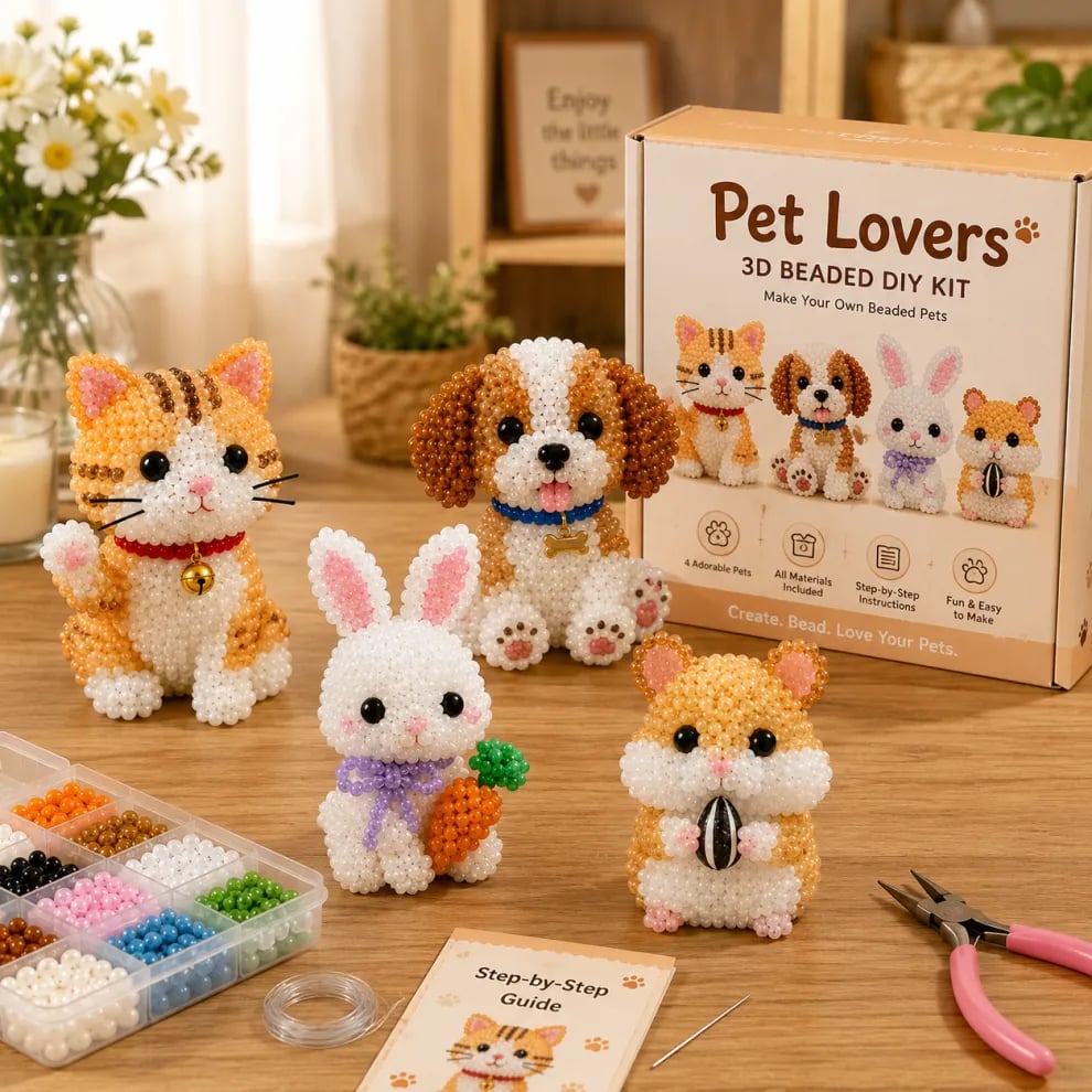 Devareon®🔥Hot Sale - 50% OFF🔥🏆Limited Time Sale 49% OFF🧵✨Petite 3D Beaded Animal Craft Kit