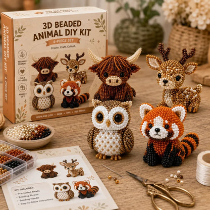 Devareon®🔥Hot Sale - 50% OFF🔥🏆Limited Time Sale 49% OFF🧵✨Petite 3D Beaded Animal Craft Kit