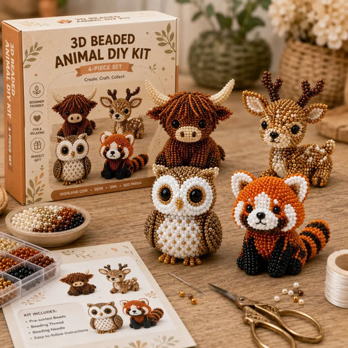Devareon®🔥Hot Sale - 50% OFF🔥🏆Limited Time Sale 49% OFF🧵✨Petite 3D Beaded Animal Craft Kit