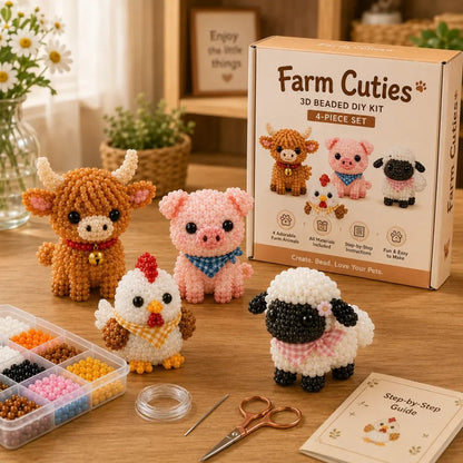 Devareon®🔥Hot Sale - 50% OFF🔥🏆Limited Time Sale 49% OFF🧵✨Petite 3D Beaded Animal Craft Kit