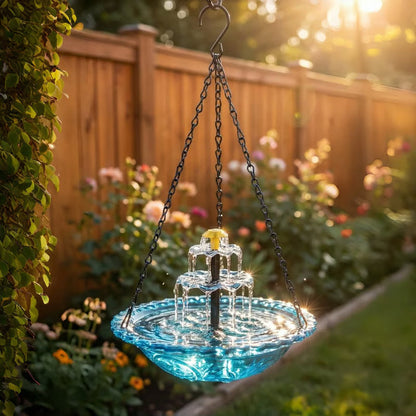 upsell🔥🔥2026 Spring Sale 40% Off--🐦Solar Cascade Hanging Bird Bath Fountain  -Devareon®