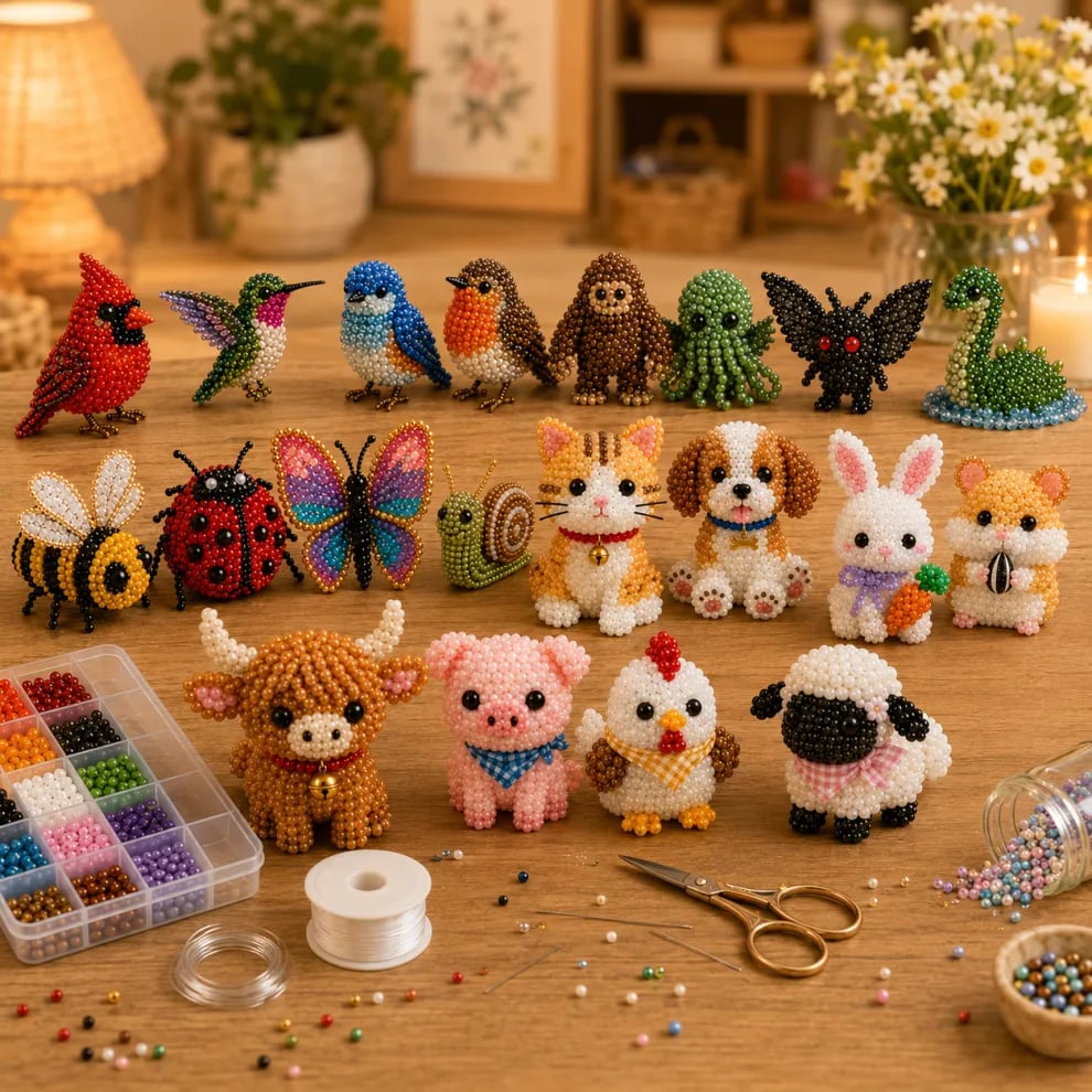 Devareon®🔥Hot Sale - 50% OFF🔥🏆Limited Time Sale 49% OFF🧵✨Petite 3D Beaded Animal Craft Kit