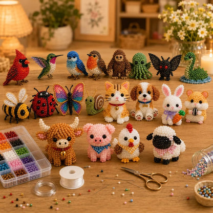 Devareon®🔥Hot Sale - 50% OFF🔥🏆Limited Time Sale 49% OFF🧵✨Petite 3D Beaded Animal Craft Kit