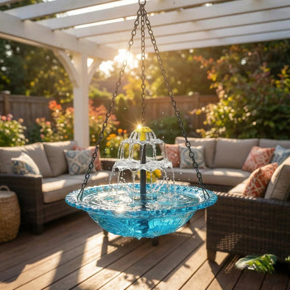 upsell🔥🔥2026 Spring Sale 40% Off--🐦Solar Cascade Hanging Bird Bath Fountain  -Devareon®