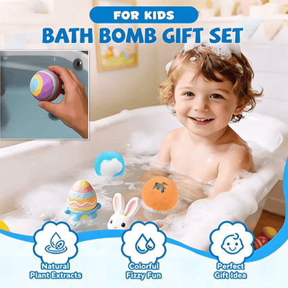 🧸 Devareon® 12-Piece Bath Bomb Gift Set for Kids ✨🛀