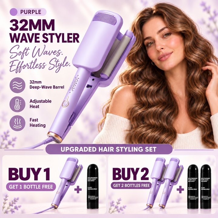 🔥 2026 New Arrivals | 60% OFF 🎁 Wavy Curling Iron – Add Volume, Bounce & Beautiful Waves in Seconds | Devareon®