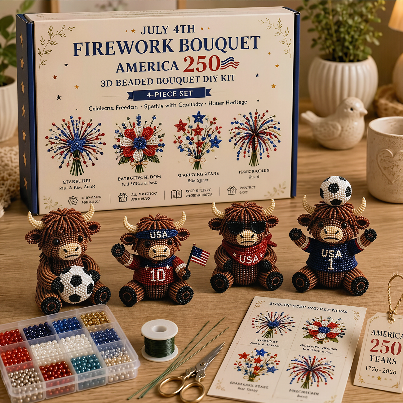Devareon®🔥Hot Sale - 50% OFF🔥🏆Limited Time Sale 49% OFF🧵✨Petite 3D Beaded Animal Craft Kit