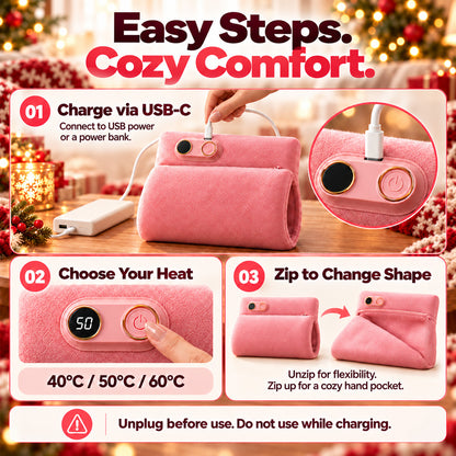 🎉2026 New Arrival🎁Graphene Rechargeable Hand Warmer – Cosy Christmas Warmth, No Water Needed! ❤️ | Devareon®