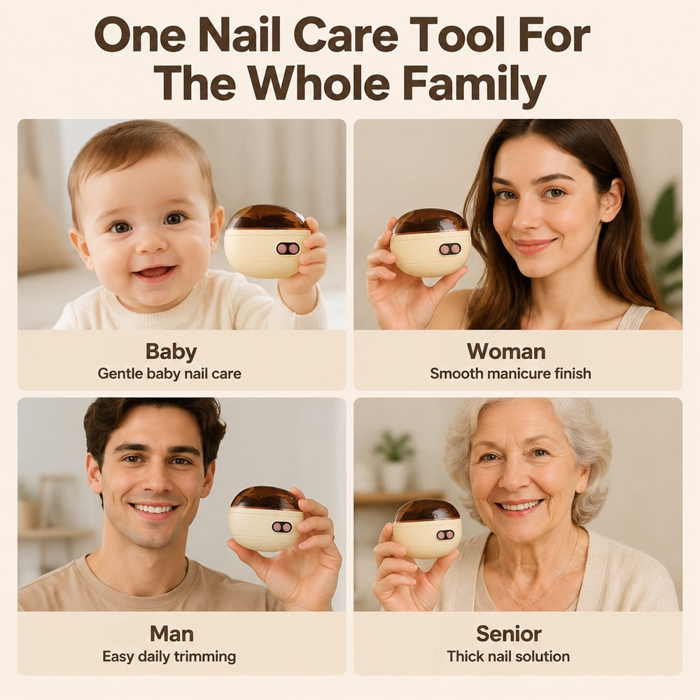 🔥Limited Time Hot Sale 40% OFF✂️ 2-in-1 Electric Nail Clipper with LED Light 💡 — Safe Automatic Nail Trimmer for Seniors, Kids & Family Nail Care 👨‍👩‍👧💎 — Devareon