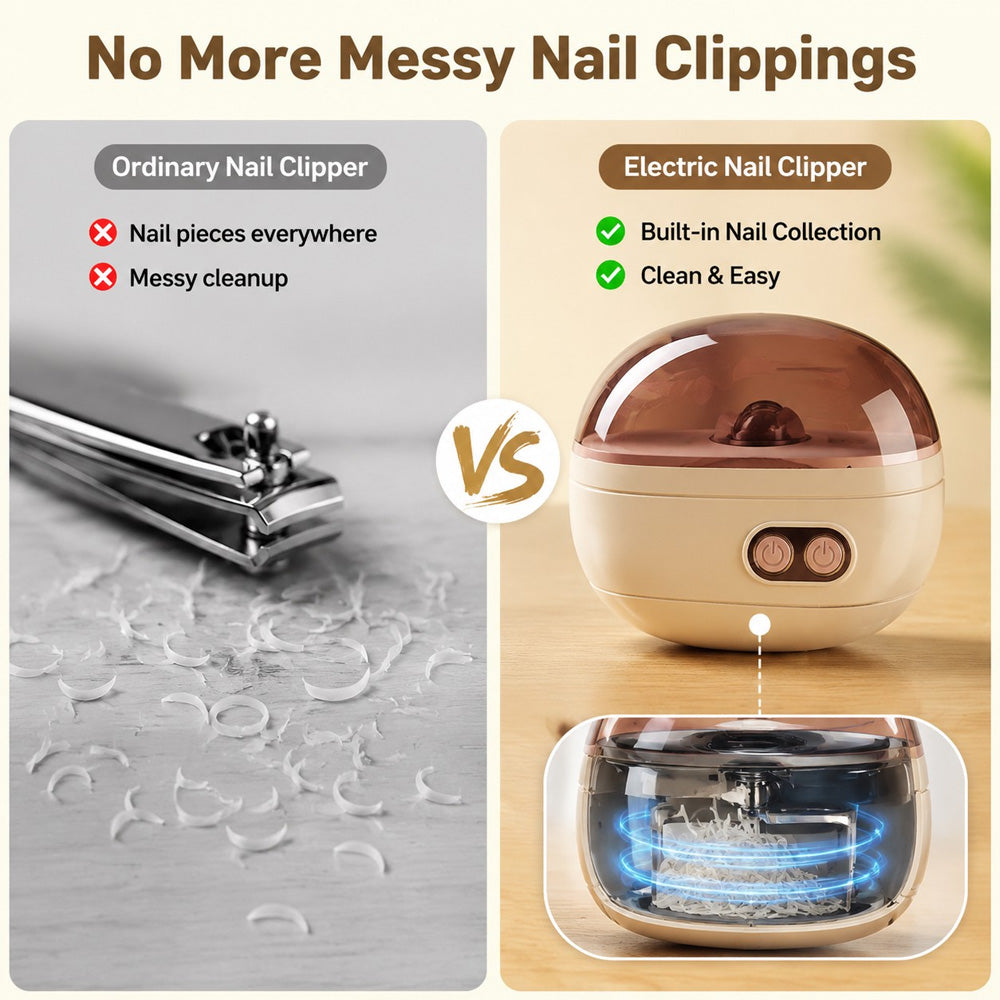 🔥Limited Time Hot Sale 40% OFF✂️ 2-in-1 Electric Nail Clipper with LED Light 💡 — Safe Automatic Nail Trimmer for Seniors, Kids & Family Nail Care 👨‍👩‍👧💎 — Devareon