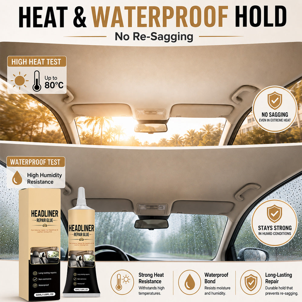 🎉49K+ Sold 🚗 Sagging Car Headliner Repair Glue ✨ Strong Waterproof Adhesive for Quick DIY Interior Restoration — Devareon®