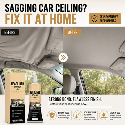 🎉49K+ Sold 🚗 Sagging Car Headliner Repair Glue ✨ Strong Waterproof Adhesive for Quick DIY Interior Restoration — Devareon®