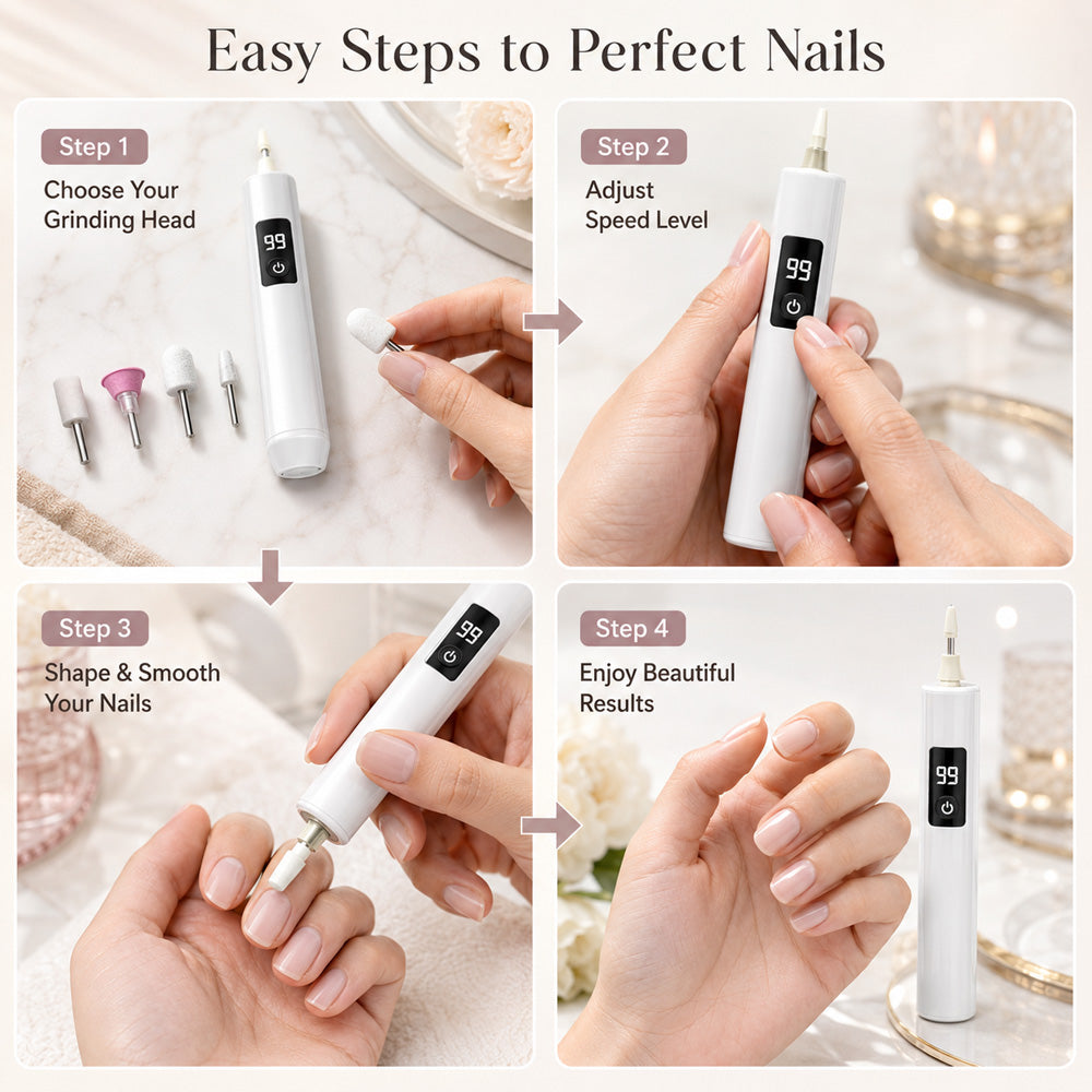 💅Professional Electric Nail Drill Kit ✨ – Salon-Quality Manicure & Pedicure Tool with 99-Speed Control & Multiple Grinding Heads 💎