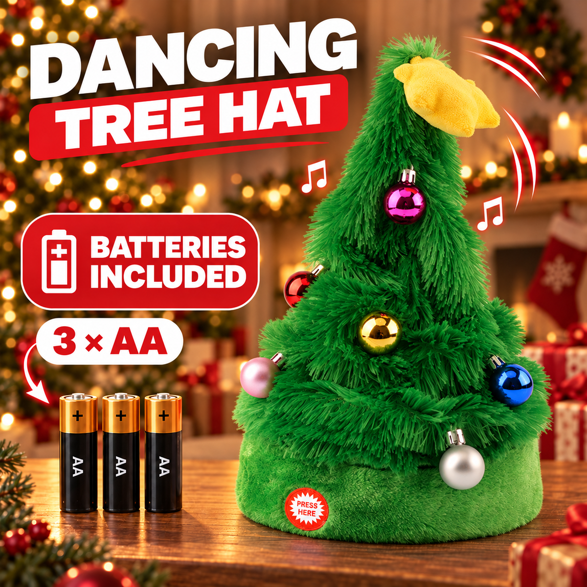 ✨🎅Singing & Dancing Santa Hat – The Christmas Hat That Steals the Party & Makes a Great Christmas Gift🎁 | Devareon®