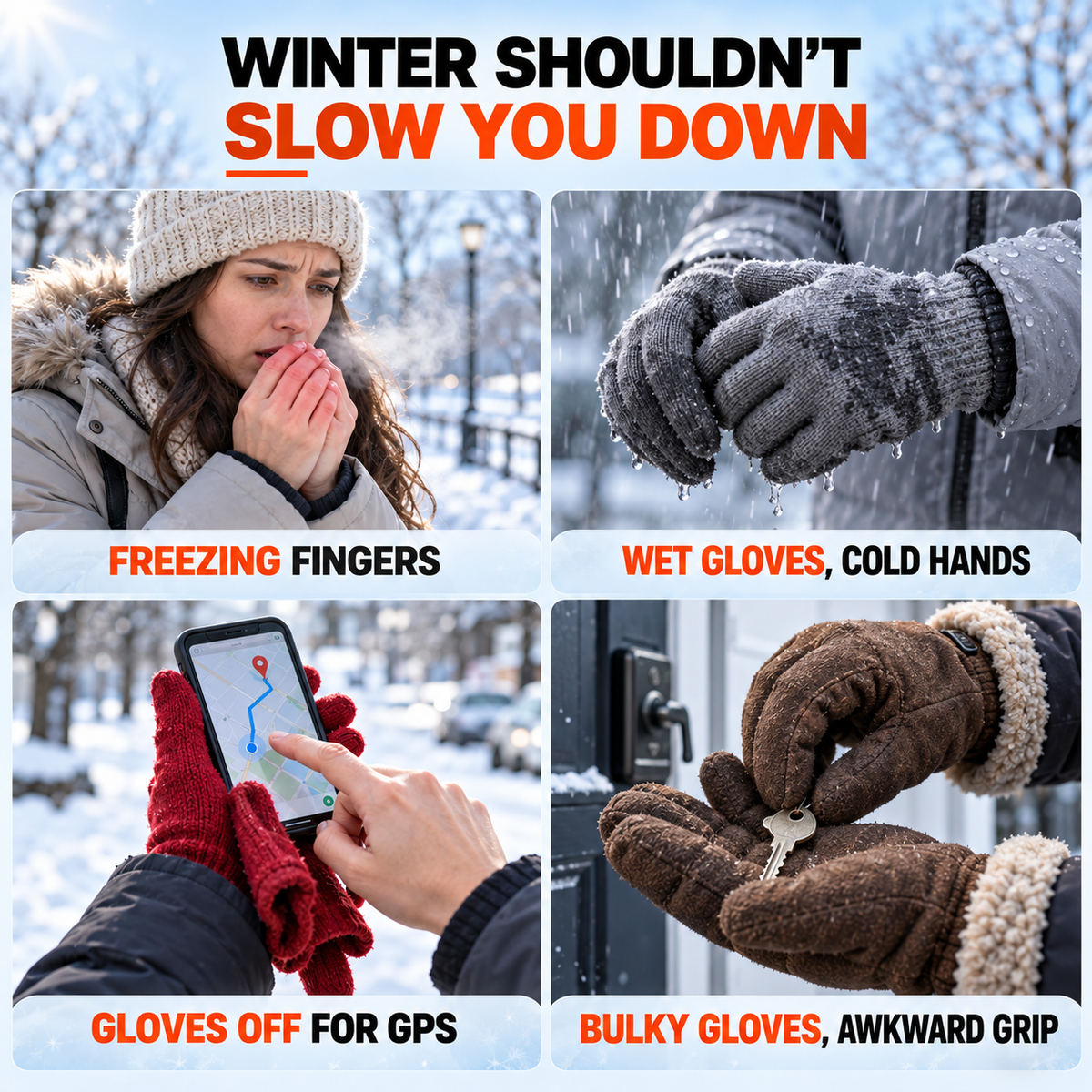🧤 2026 New Arrivals | Thermal Winter Gloves for Men & Women – Windproof, Touchscreen & Non-Slip Grip for Cycling and Outdoor Activities | Devareon®