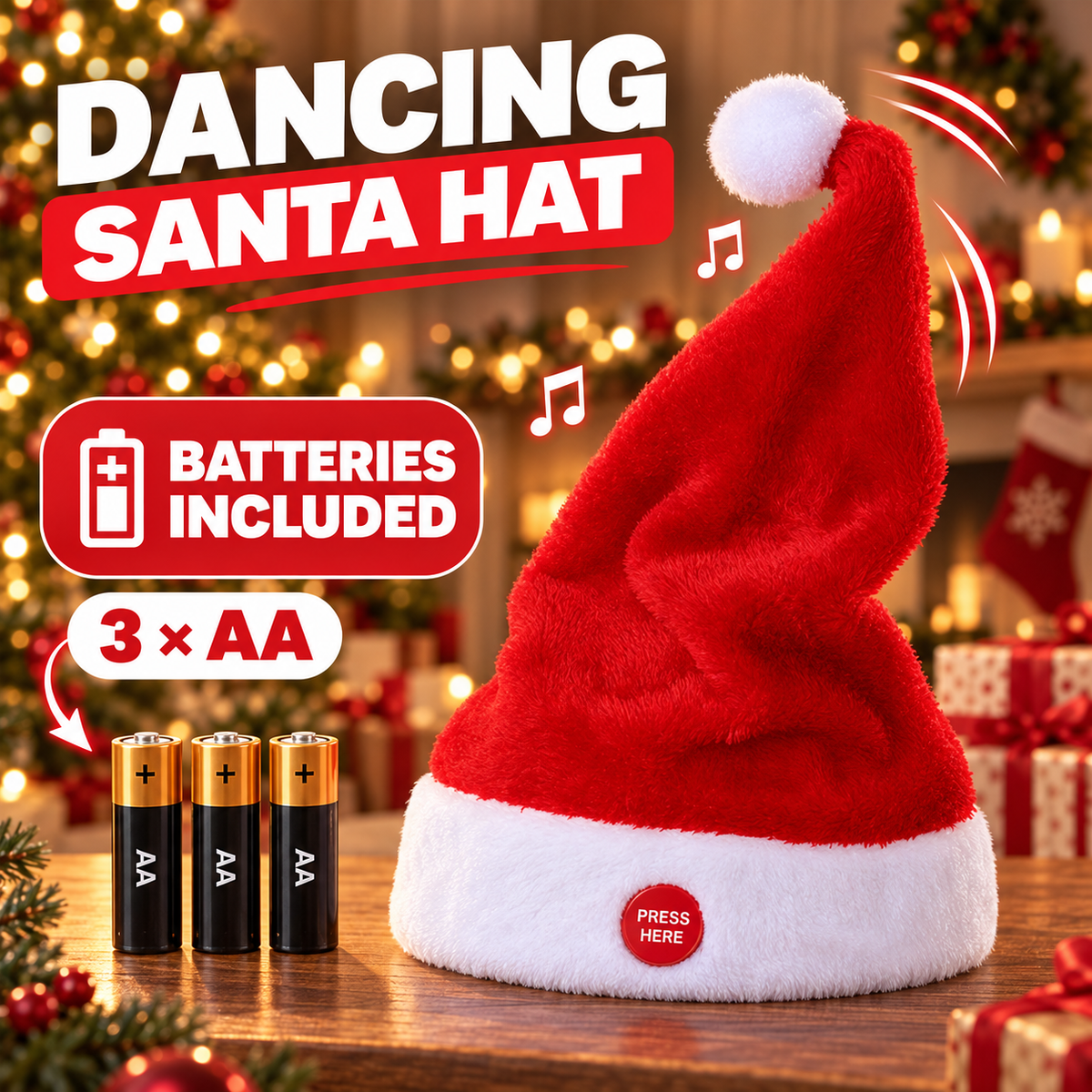 ✨🎅Singing & Dancing Santa Hat – The Christmas Hat That Steals the Party & Makes a Great Christmas Gift🎁 | Devareon®