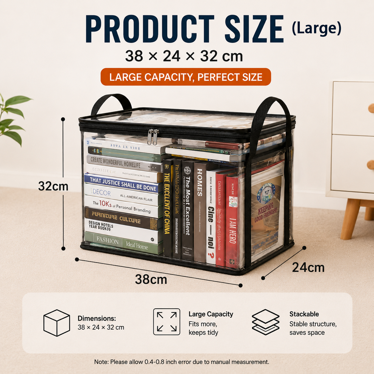Devareon®⏰Final 40% OFF Sale🏠Clear Foldable Storage Box📦 Perfect for Clothes, Toys, Books & More ✨