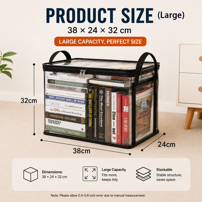 Devareon®⏰Final 40% OFF Sale🏠Clear Foldable Storage Box📦 Perfect for Clothes, Toys, Books & More ✨