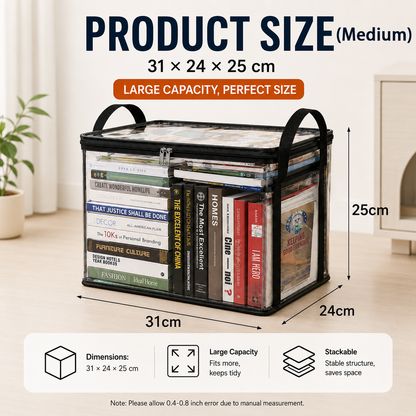 Devareon®⏰Final 40% OFF Sale🏠Clear Foldable Storage Box📦 Perfect for Clothes, Toys, Books & More ✨
