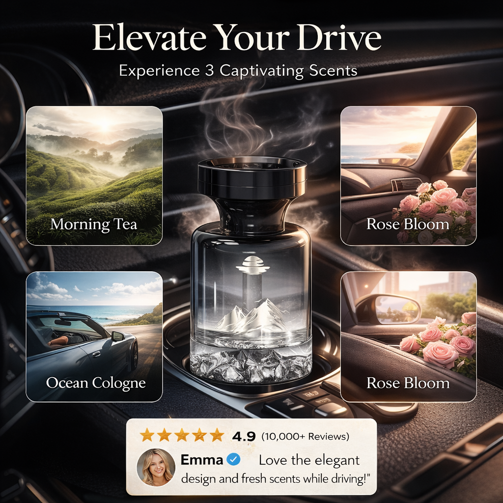 Devareon® 🥳 40% OFF!🚗 110ml Long-Lasting Car Air Freshener – Natural plant extracts, eliminates smoke & pet odours. Weeks of freshness. Mountain design. Breath easy! 💨✨