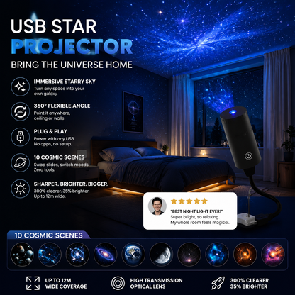 Devareon®2026 HOT SALE🥳💞Plug-and-Play HD Galaxy Projector Night Light🥳50,000+ Happy Users