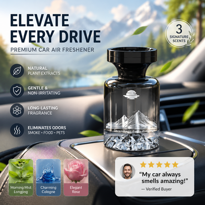 Devareon® 🥳 40% OFF!🚗 110ml Long-Lasting Car Air Freshener – Natural plant extracts, eliminates smoke & pet odours. Weeks of freshness. Mountain design. Breath easy! 💨✨