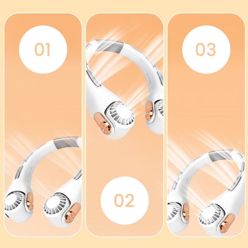 Devareon® 🥳2026 HOT SALE🥳💞50K+ SOLD!🍃 Neck Air Conditioner Fan – Ultra‑quiet, 360° rotating, 3 speeds. Hands‑free cooling, long battery. Summer essential! 😎🌬️