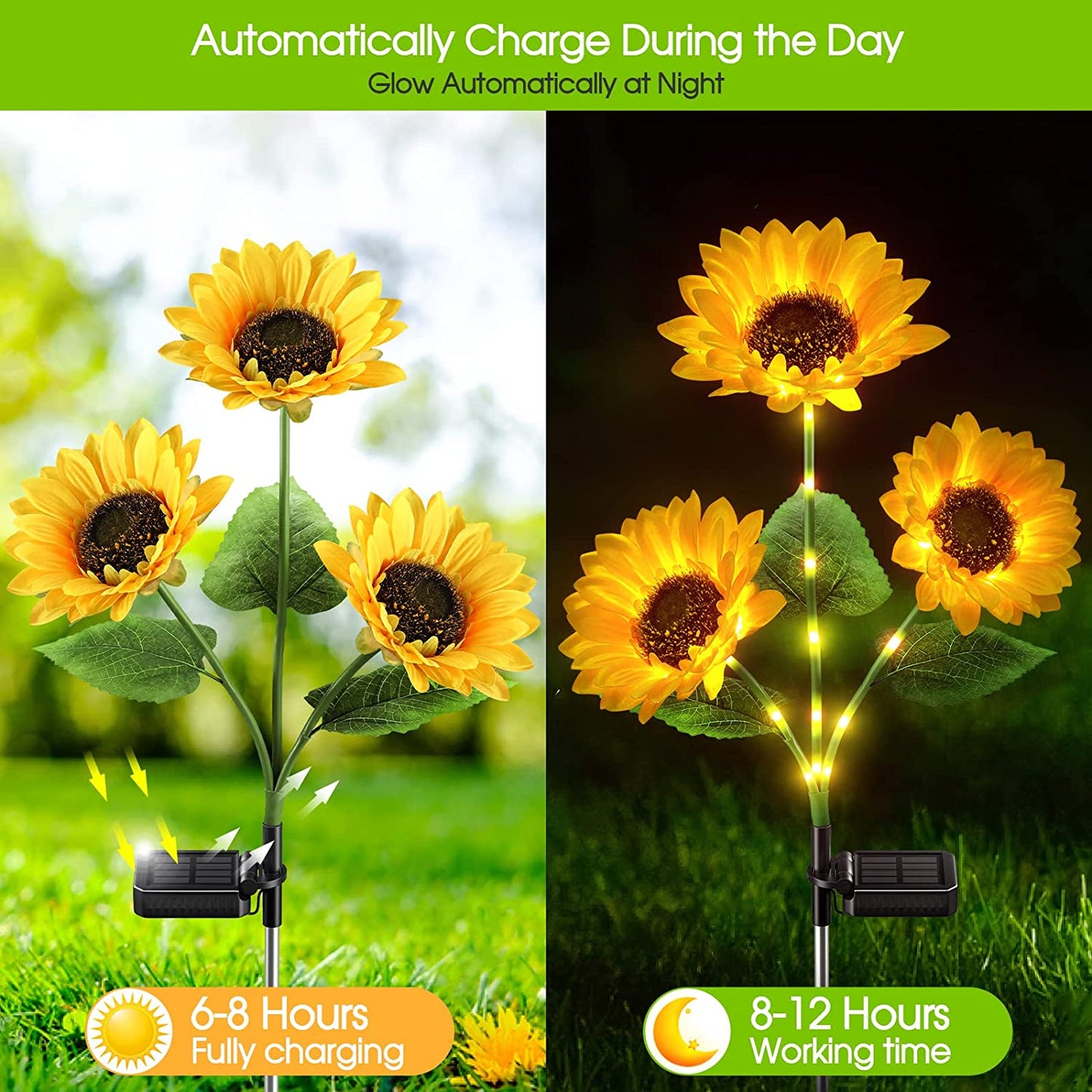 Devareon®🌻Sunflower Solar Garden Stake Led Lights — Buy 2 Get 1 Free