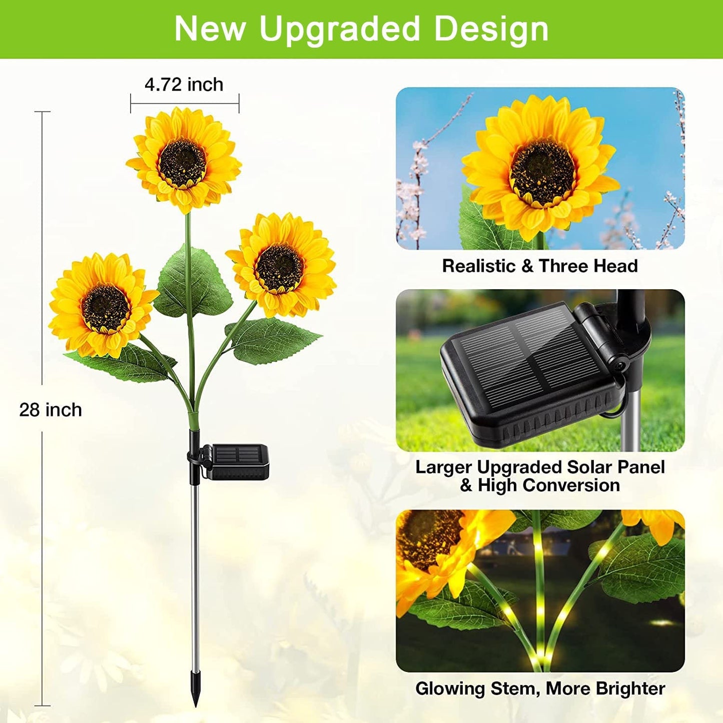 Devareon®🌻Sunflower Solar Garden Stake Led Lights — Buy 2 Get 1 Free