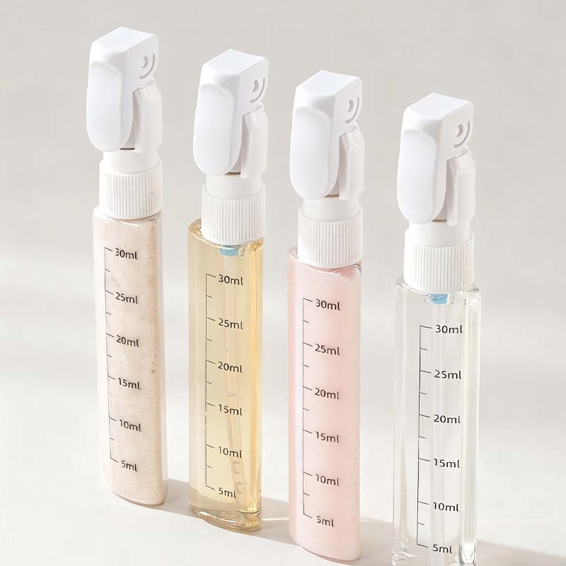 Devareon®🧴4-in-1 Refillable Travel Dispenser Bottles – Compact, Leak-Proof, and Convenient for On-the-Go Essentials