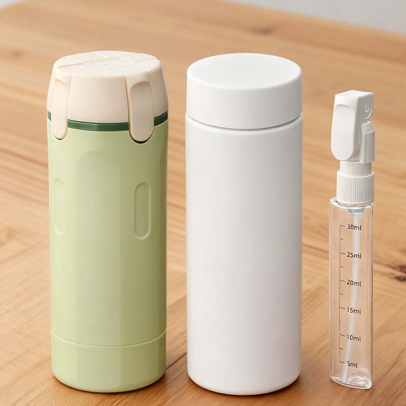 Devareon®🧴4-in-1 Refillable Travel Dispenser Bottles – Compact, Leak-Proof, and Convenient for On-the-Go Essentials