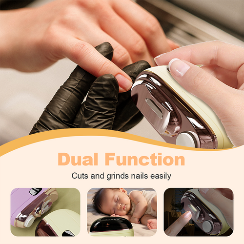 🔥Limited Time Hot Sale 40% OFF✂️ 2-in-1 Electric Nail Clipper with LED Light 💡 — Safe Automatic Nail Trimmer for Seniors, Kids & Family Nail Care 👨‍👩‍👧💎 — Devareon