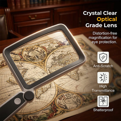 Devareon® Folding Handheld Magnifying Glass with Light for Reading