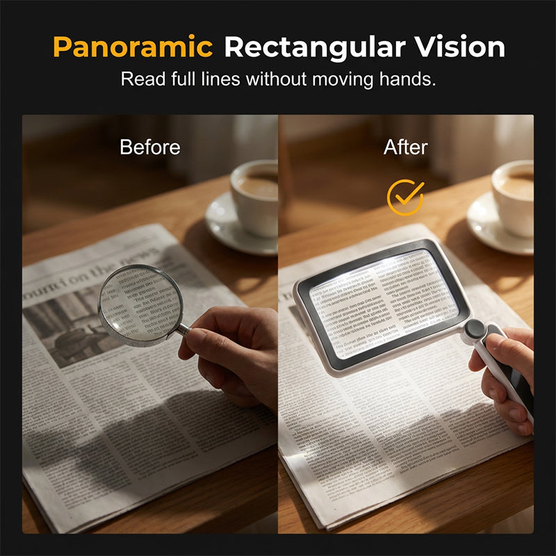 Devareon® Folding Handheld Magnifying Glass with Light for Reading