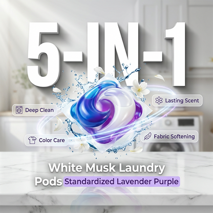 Devareon®✨2026 Hot Sale 40% OFF🔥5-in-1 White Musk Laundry Detergent Pods (80PCS)