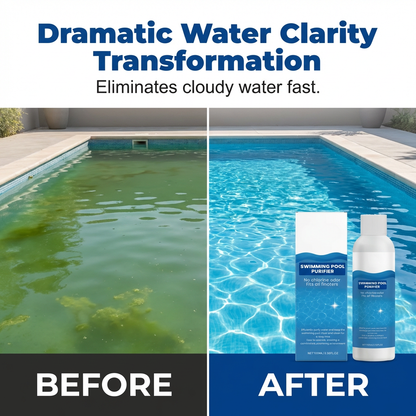 Devareon®💧 Swimming Pool Purifying Liquid – Crystal Clear Water, Zero Hassle! ✨ Say goodbye to green water & harsh chemicals – just pure, fresh swimming every time. 🏊‍♂️💙