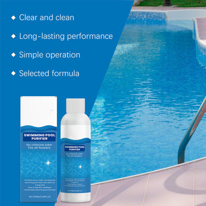 Devareon®💧 Swimming Pool Purifying Liquid – Crystal Clear Water, Zero Hassle! ✨ Say goodbye to green water & harsh chemicals – just pure, fresh swimming every time. 🏊‍♂️💙