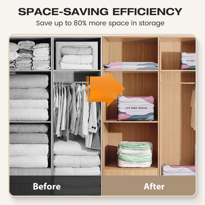 Devareon®🧳💨 40% OFF! No‑Pump Vacuum Storage Bags – Press & seal, no pump needed. Saves 80% space, keeps clothes dry & dust‑free. Perfect for bulky bedding & off‑season gear. 🛏️🗄️