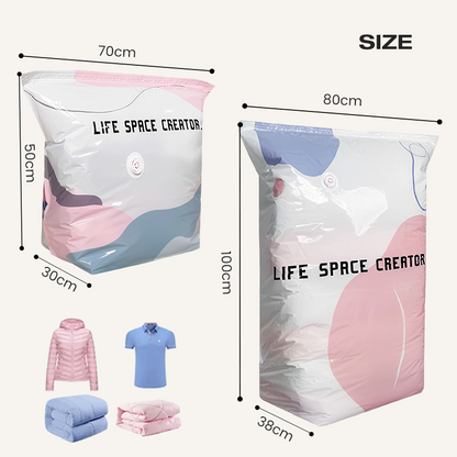 Devareon®🧳💨 40% OFF! No‑Pump Vacuum Storage Bags – Press & seal, no pump needed. Saves 80% space, keeps clothes dry & dust‑free. Perfect for bulky bedding & off‑season gear. 🛏️🗄️