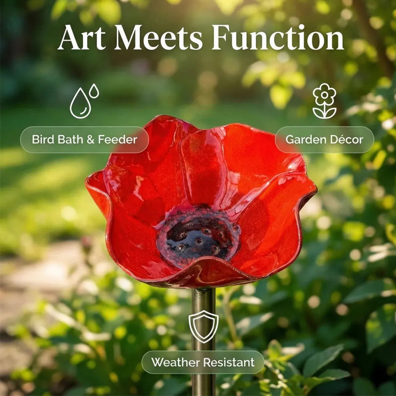 Devareon® 💖🎁Handmade Metal Flower Garden Stake🐦