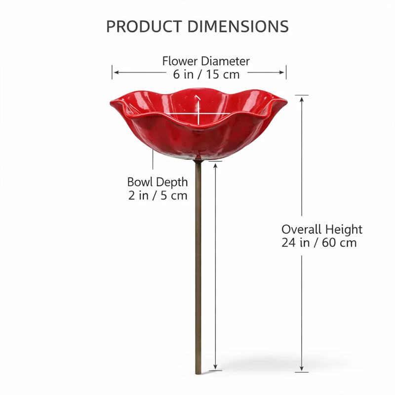 Devareon® 💖🎁Handmade Metal Flower Garden Stake🐦