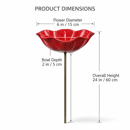 Devareon® 💖🎁Handmade Metal Flower Garden Stake🐦