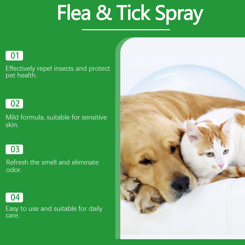 ⏳LIMITED-TIME OFFER: Buy 2 Get 1 FREE!🐾✨Plant-Based Flea & Tick Spray🌿Gentle Protection for Dogs & Cats🐶🐱 — Devareon®