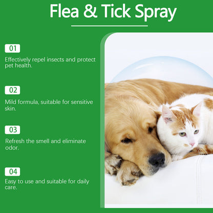 ⏳LIMITED-TIME OFFER: Buy 2 Get 1 FREE!🐾✨Plant-Based Flea & Tick Spray🌿Gentle Protection for Dogs & Cats🐶🐱 — Devareon®